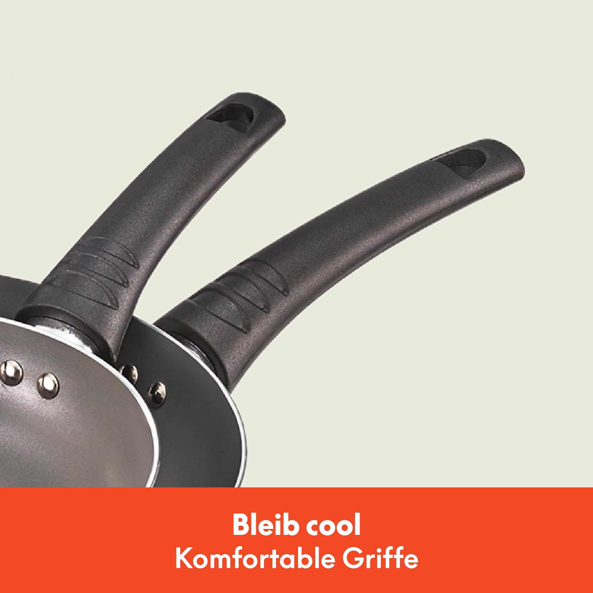 bella Antihaft-Kochgeschirr-Set mit Glasdeckeln - Aluminiumbackzubehör, Töpfen und Pfannen, Aufbewahrungsschüsseln und Utensilien, für alle Herdarten geeignet, 21 Teile, schwarz