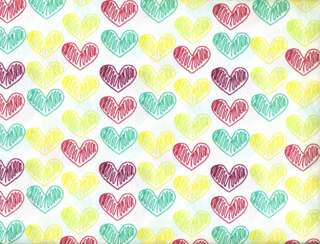 Hearts 3Piece Twin Sheet Set MultiColor Heart Sheets