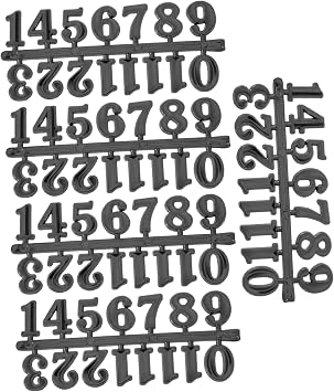 5 Sets Arabic Clock Numbers DIY Clock Arabic Number Parts for Replacement Repair Numbers Kit for Wall Decoration and Home Face Projects