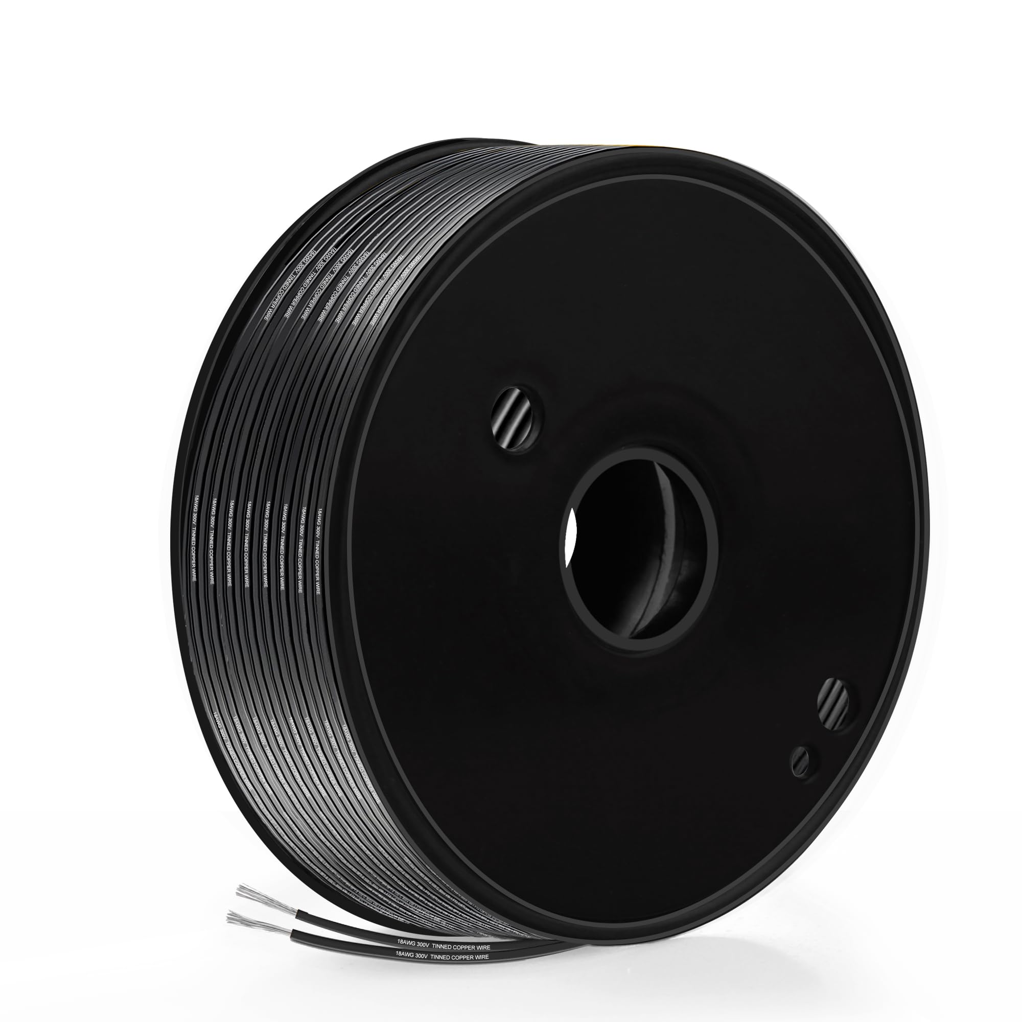 18 Gauge Wire, THUN-CT 18 AWG Flat Ribbon Wire 98.42FT/ 30M,2 Core, Tinned Copper, PVC Insulated, 300V, -20℃ to 80℃, For Low Voltage Power, Signal, DIY, LED, Automotive — image 1