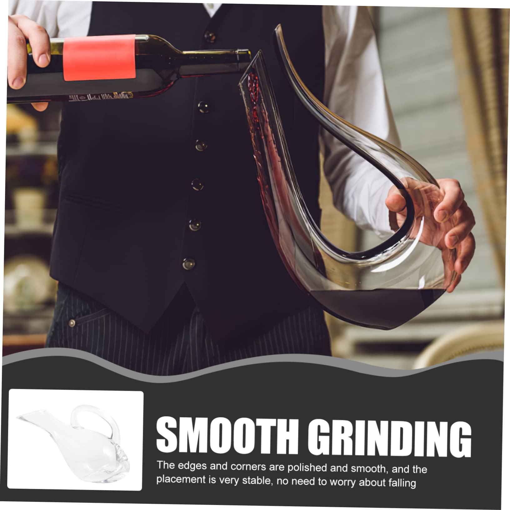 Cabilock Glass Wine Dispenser Decanter Creative Home Bar Accessory for Easy Pouring and Elegant Decoration for Entertaining Wine Lovers and Enhancing Kitchen Aesthetics