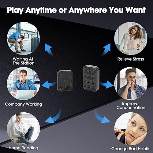 Miniatura 6 de JUDIXY Mini juguete para ansiedad de 3 capas para el pulgar, juguetes magnéticos de metal EDC Fidget Toys para adultos, TDAH, ansiedad, alivio del