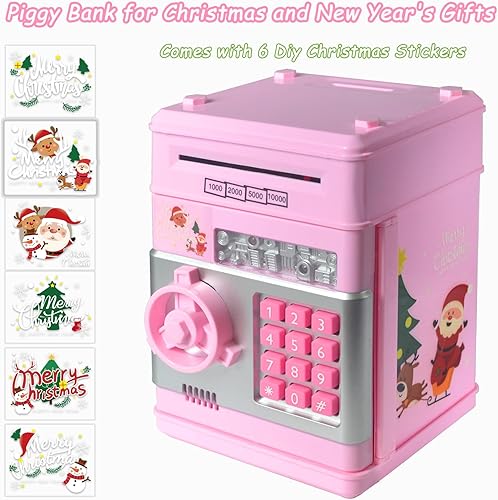 Miniatura 2 de PhilaeEC Alcancía de juguete para niños y niñas (rosa-rosa)