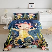 Vista 11 de Juego de edredón de perro lindo para niños, juego de ropa de cama con estampado de carlino de dibujos animados para niños y adolescentes, juego