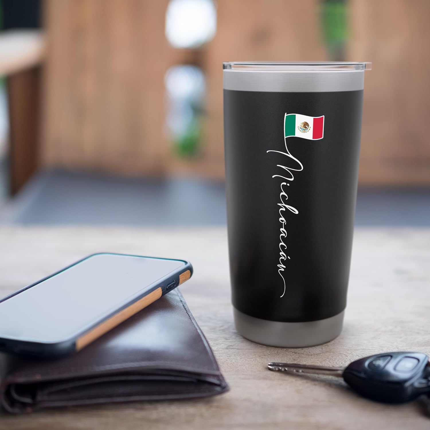 Michoacan Mexico Flag Stainless Steel Insulated Tumbler - Image 7