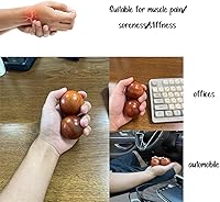Vista 2 de 2 Inches Baoding Balls Chinese Health Exercise Stress Balls Rosewood