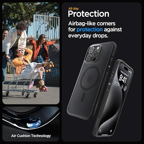 Miniatura 4 de Spigen MagFit - Funda magnética ultra híbrida diseñada para iPhone 15 Pro, compatible con MagSafe Anti-amarilleo Protección de grado militar