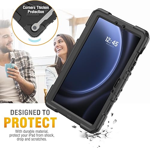 Miniatura 7 de HXCASEAC Funda para Samsung Galaxy Tab S9 FE 10.9 pulgadasS9 Funda de 11 pulgadas con protector de pantallasoporte para bolígrafo correa de mano