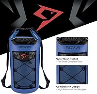 Vista 6 de Piscifun Bolsa seca, mochila flotante impermeable 10L/20L/30L/40L con funda impermeable para teléfono para navegación, kayak, pesca