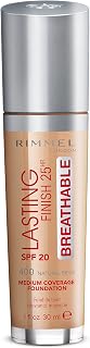 Rimmel London Lasting Finish Breathable Foundation, Spf 20, 400 Natural Beige