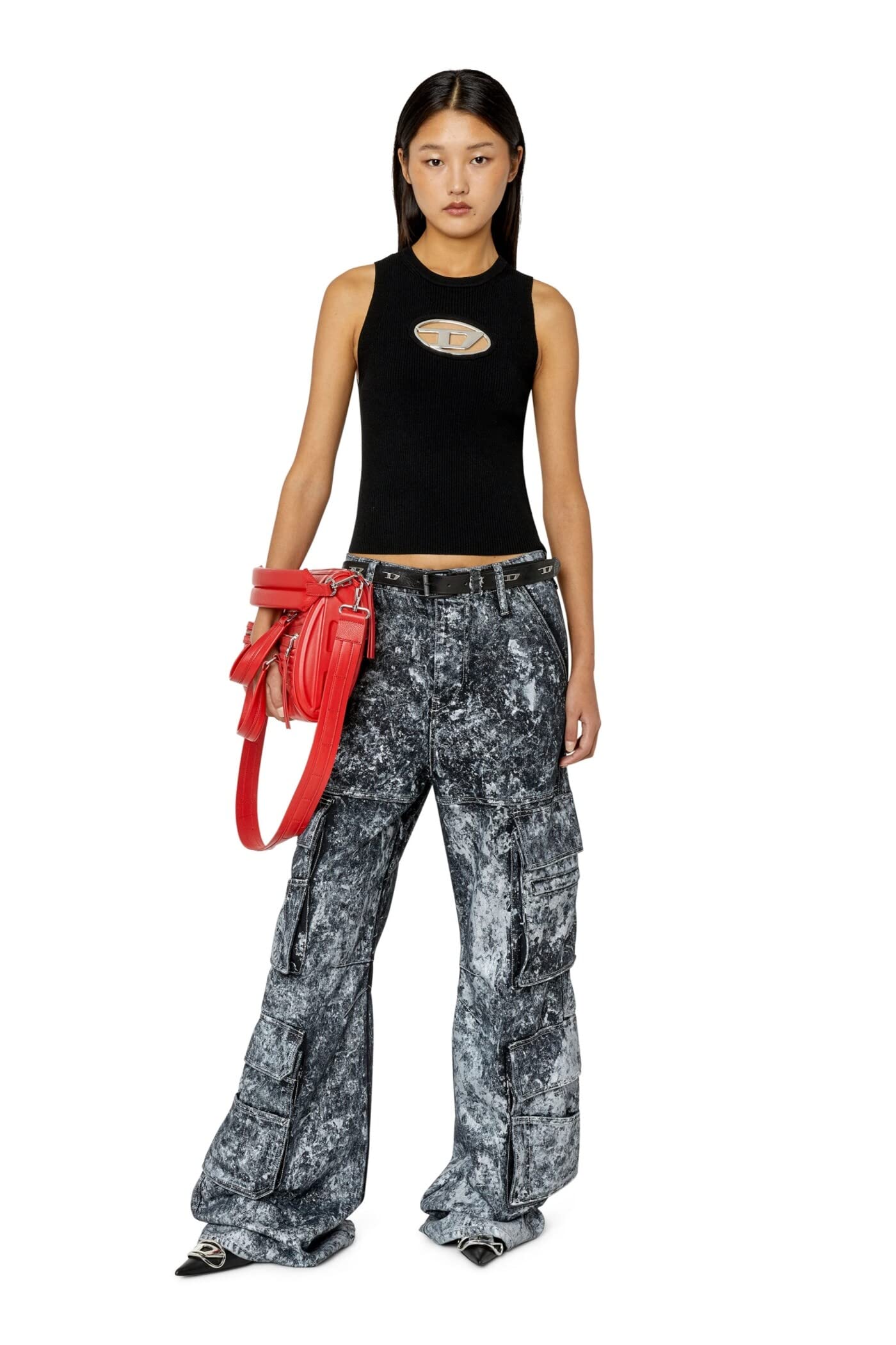 Diesel M-onerva-Top Knitwear Camiseta para Mujer