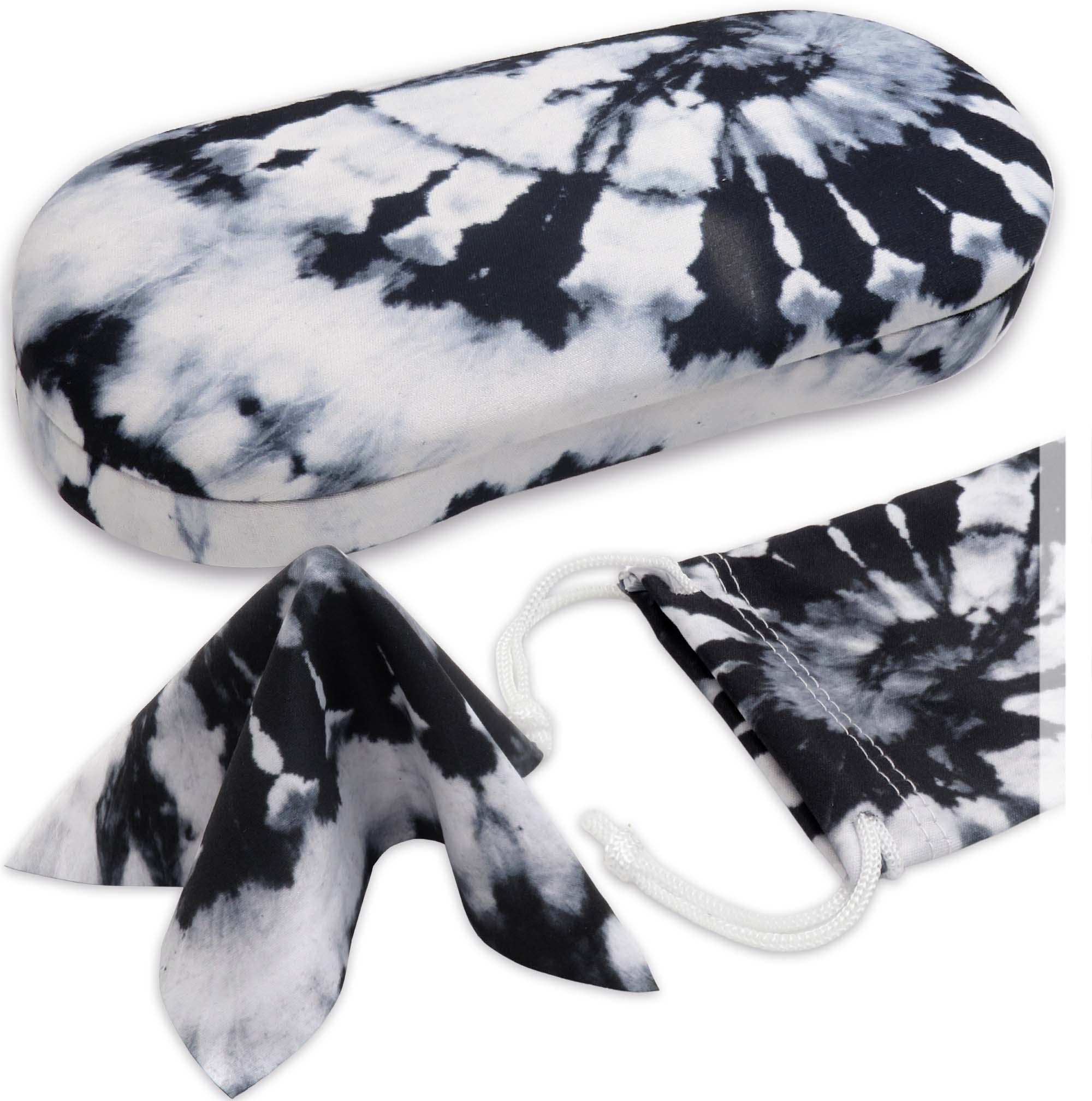 MyEyeglassCaseHard Glasses case - Medium with easy opening lip and cleaning cloth