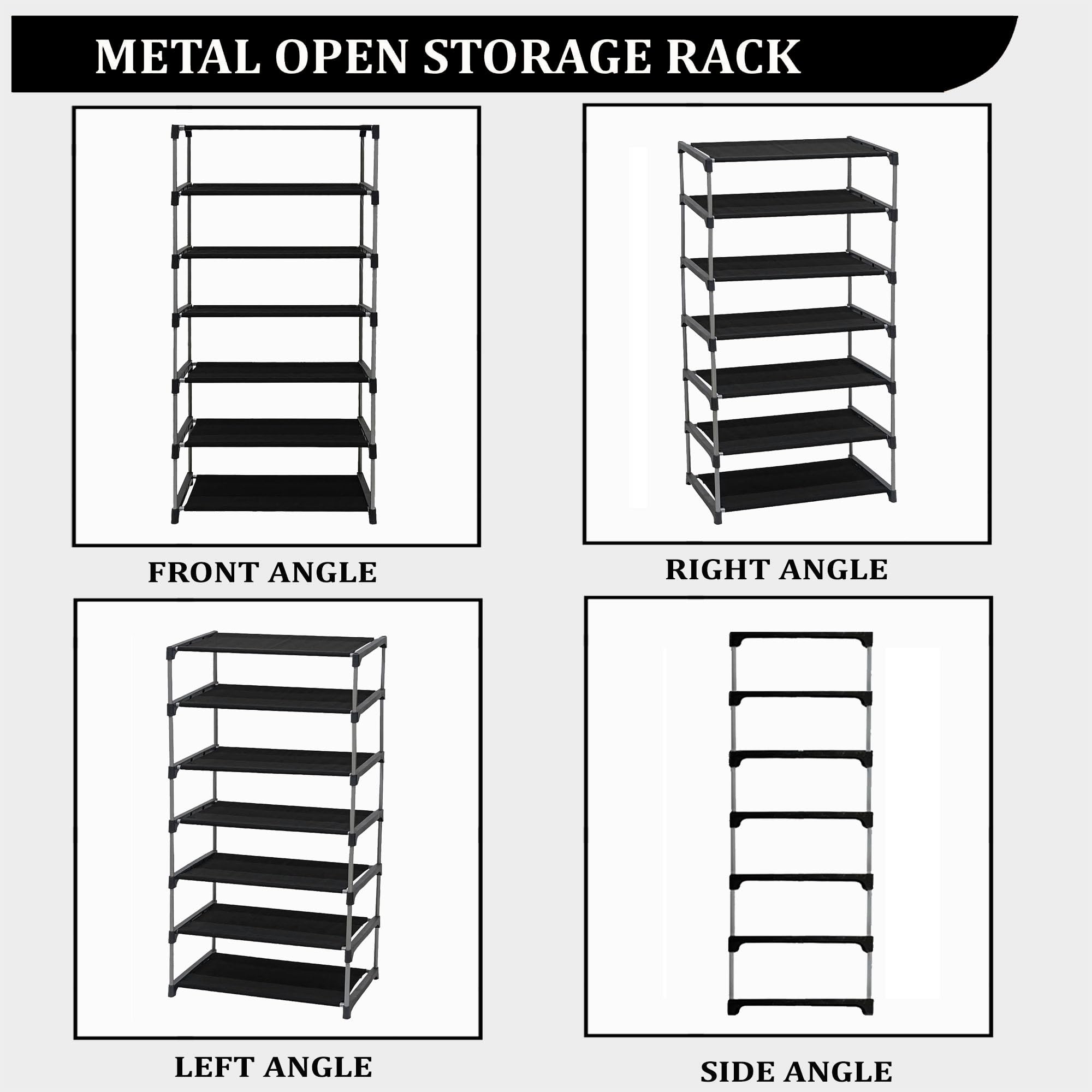 RAXON WORLD Metal Shoe Rack for Home Organizer | Multipurpose Use in Indoor, Outdoor, Living Room, Bedroom, Office, Library & Closet | Easy Foldable & Portable (Blue, 43 Inch) 2