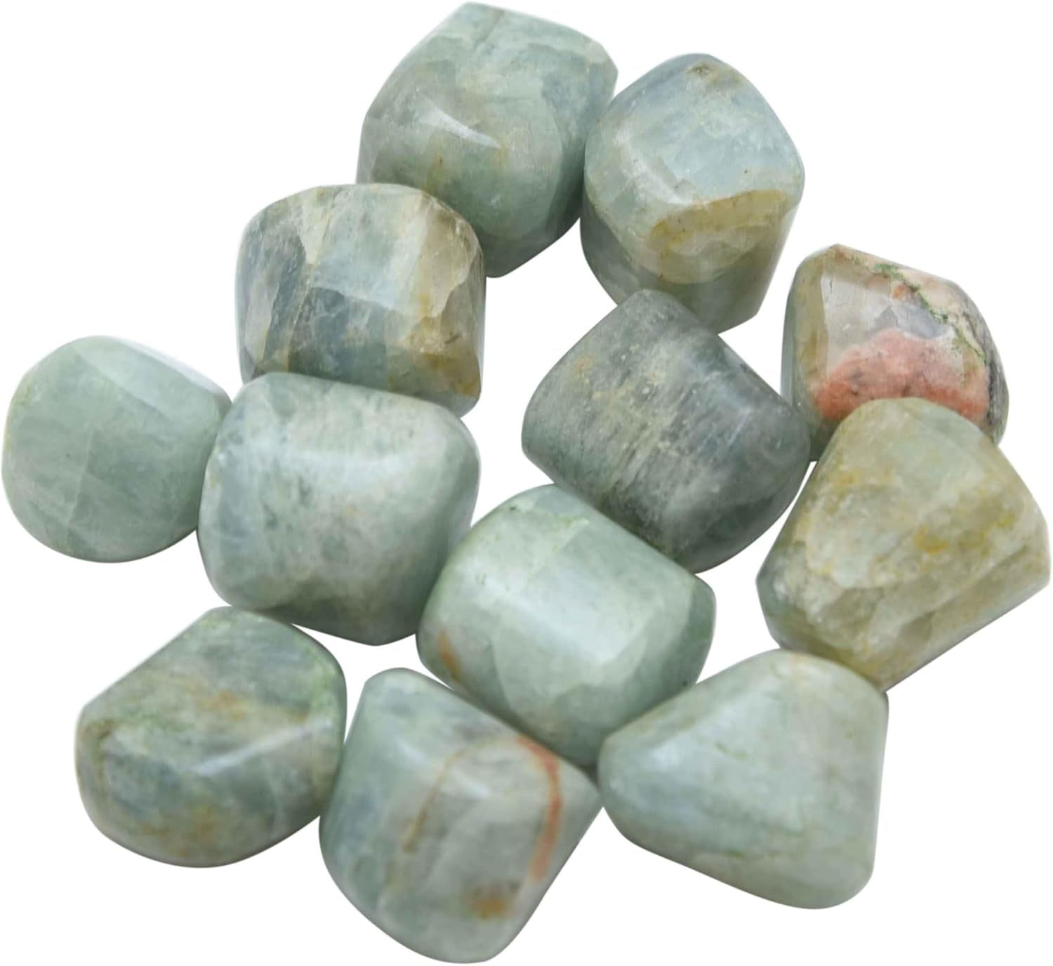 1/2(Half) lb Bulk Natural Aquamarine Tumbled Stones Polished Crystals