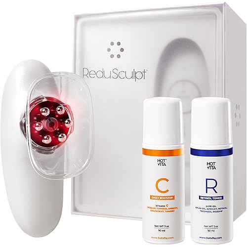 Redu Sculpt Body Care Device with Vitamin C & Retinol Oils – 3-Piece Cosmetic Toning & Massage Bundle for Smoother-Looking Skin
