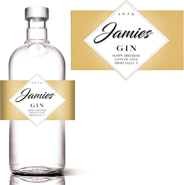 Personalised Gin Bottle Label Custom - Any Wording