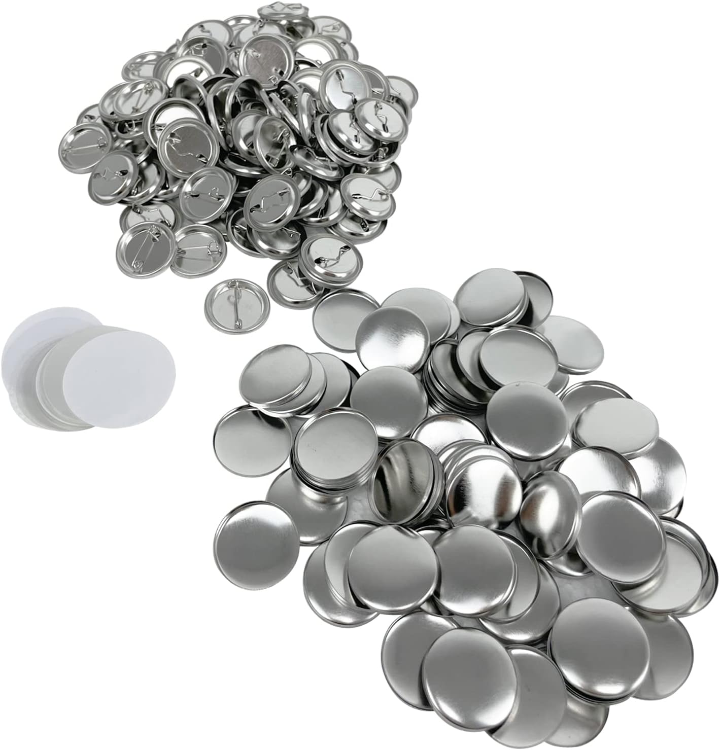 INTSUPERMAI Pin Back Button 100 Sets 4" (100mm) for Button Making Machine, DIY Badges Craft Supplies