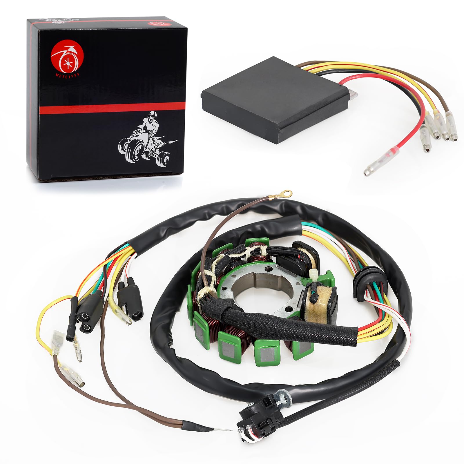 Ignition Coil Kit With CDI Box & Solenoid For Arctic Cat 250/300 ATV (1998-2005) - Includes Spark Plug & Fuel Filter - View #3