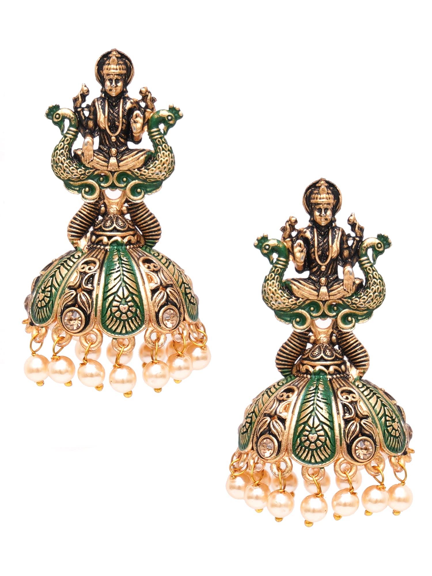 See full amazon price history chart for Karatcart Antique Gold Plated Green Mata Laxmi Jhumki Earrings for Women Karatcart Antique Gold Plated Green Mata Laxmi Jhumki Earrings for Women (B0BFQV3YYC) Amazon Price History, Amazon Price Tracker