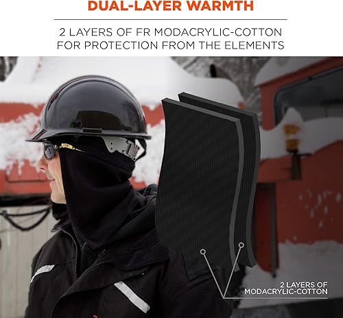 Miniatura 3 de N-Ferno 6885 - Forro de invierno para casco duro, clasificación FR, uso versátil, negro, 12.5 x 0.8 x 13.5 pulgadas