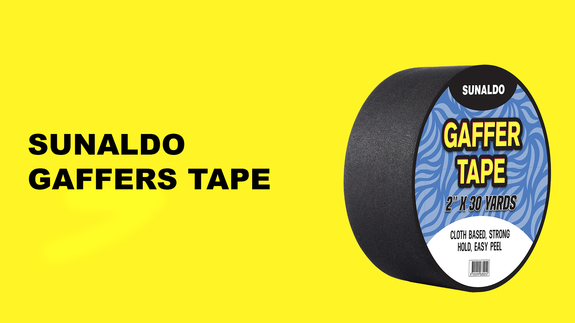 Image of Gaffers Tape Heavy Duty, Easy to Rip, Residue-Free Professional Grade Floor Tape for Electrical Cords, Matte Finish Non Reflective, Weather Resistant (1, Yellow, 1 inch x 30 Yards)