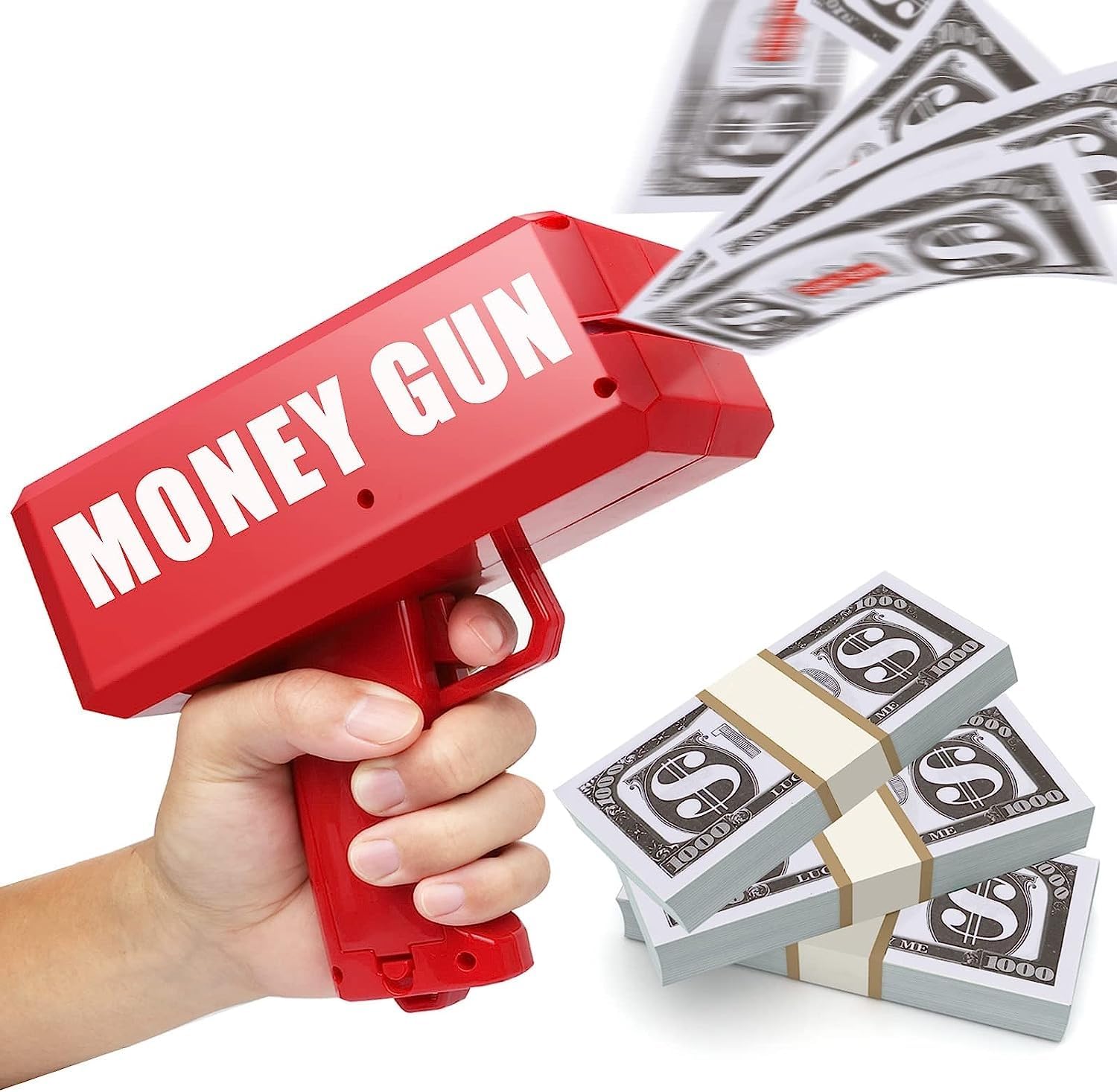 SF-SCODE Money Gun Cash Gun Super Gun Spray Gun Dollar Gun Cash Toy Shooter Toy Gun, Cash Cannon Money Gun for Wedding, Parties and Fun