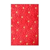 3D Embossing Folder for Card Making Christmas Poinsettia Embossing Plastic Folder for DIY Scrapbooking Paper Crafting Handmade Crafts Scrapbooking Supplies Arts Crafts Scrapbook Album Decor