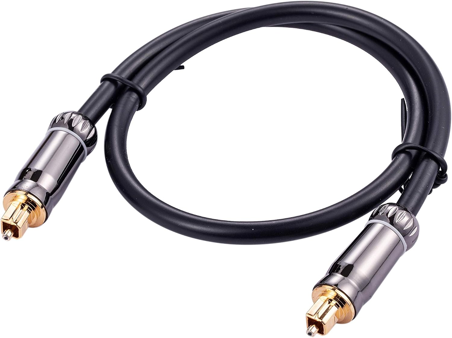 Cables Direct Online 1.5M Premium Toslink Optical Audio Cable High Fidelity Digital Fiber Optic Cord for Home Theater Sound Bar