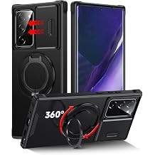 LeYi for Samsung Galaxy Note 20 Ultra Case with Slide Camera Cover Black
