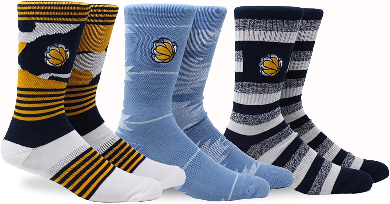 Pkwy NBA Court Crew Socks, 3pk