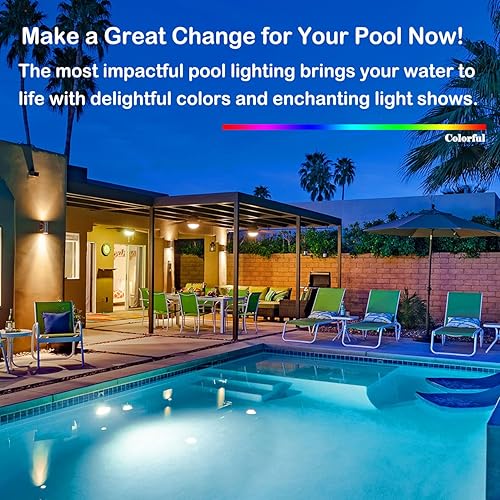 Miniatura 7 de Bombilla LED de piscina de 50 W de color mejorada, 120 V RGB que cambia de color para piscina enterrada, bombilla de repuesto para accesorios