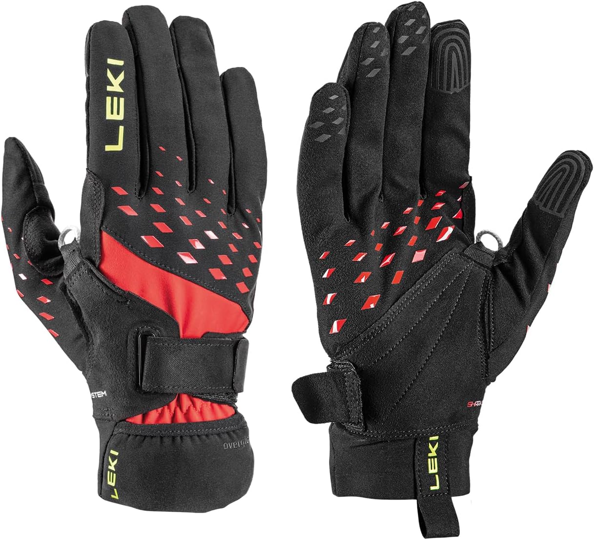 LEKI Ultra Trail Storm TR Gloves - Lightweight Warm Touchscreen Water-Resistant Running Gloves with Stowable Overglove