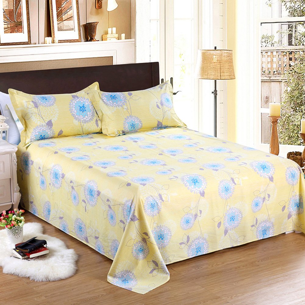 Drap en sergé de coton lit simple et double pour matelas 160x230 cm