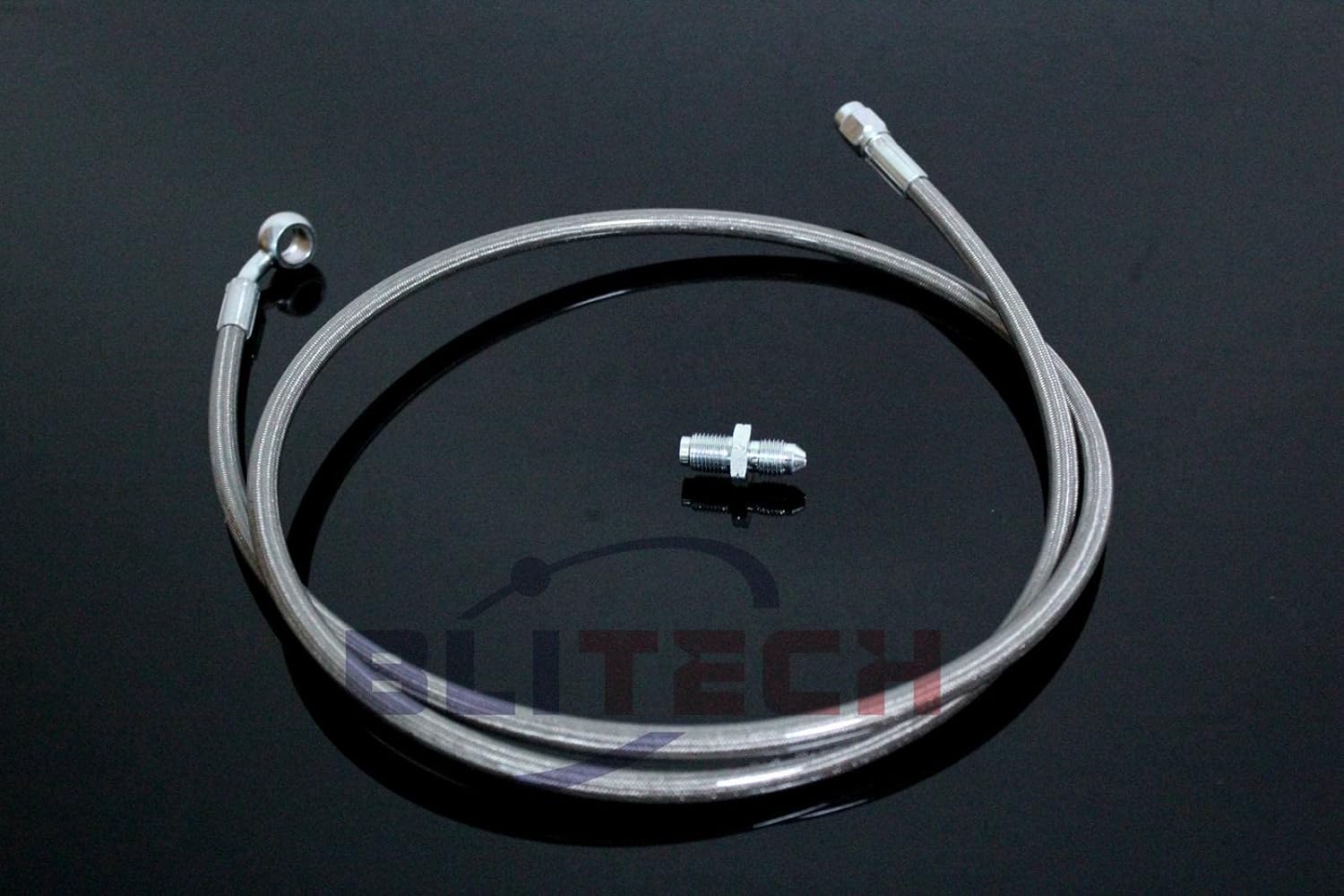 Clutch Line Master to Slave Cylinder Braided Cable Compatible with 2002 2003 2004 2005 Honda Civic Si