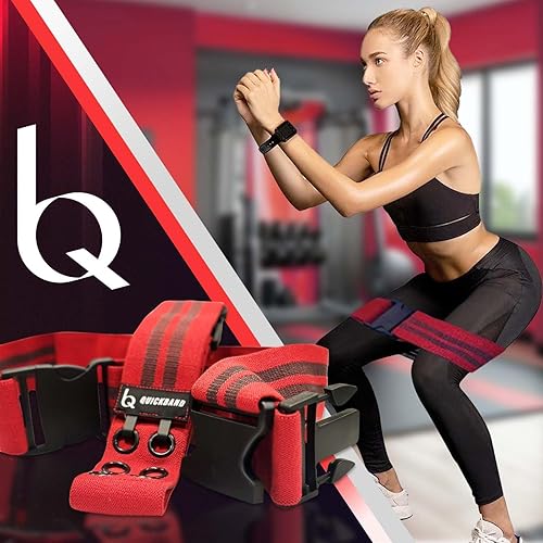 Miniatura 6 de Bandas de entrenamiento de tela ajustables (hebilla de encendidoapagado rápido), entrenamiento de glúteos de resistencia antideslizante para