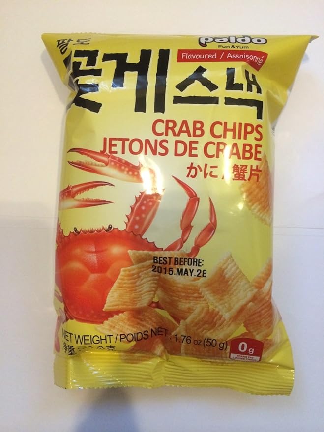 Paldo Crab Chips 1.76 Oz (Pack of 20)