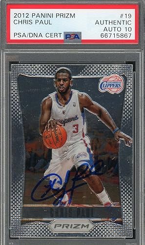 Chris Paul Autographed 2012 Panini Prizm Signed Card #19 Auto PSA 10 66715867