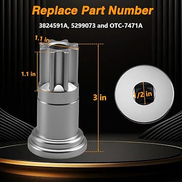Upgraded Engine Barring Rotating Tool, Engine Steering Wrench Tool Compatible with Cummins B and C & Dodge Pickups 3.9L 5.9L 6.7L 8.3L Liter Turbo Engine,630 Stainless Steel,Replace#: 3824591A
