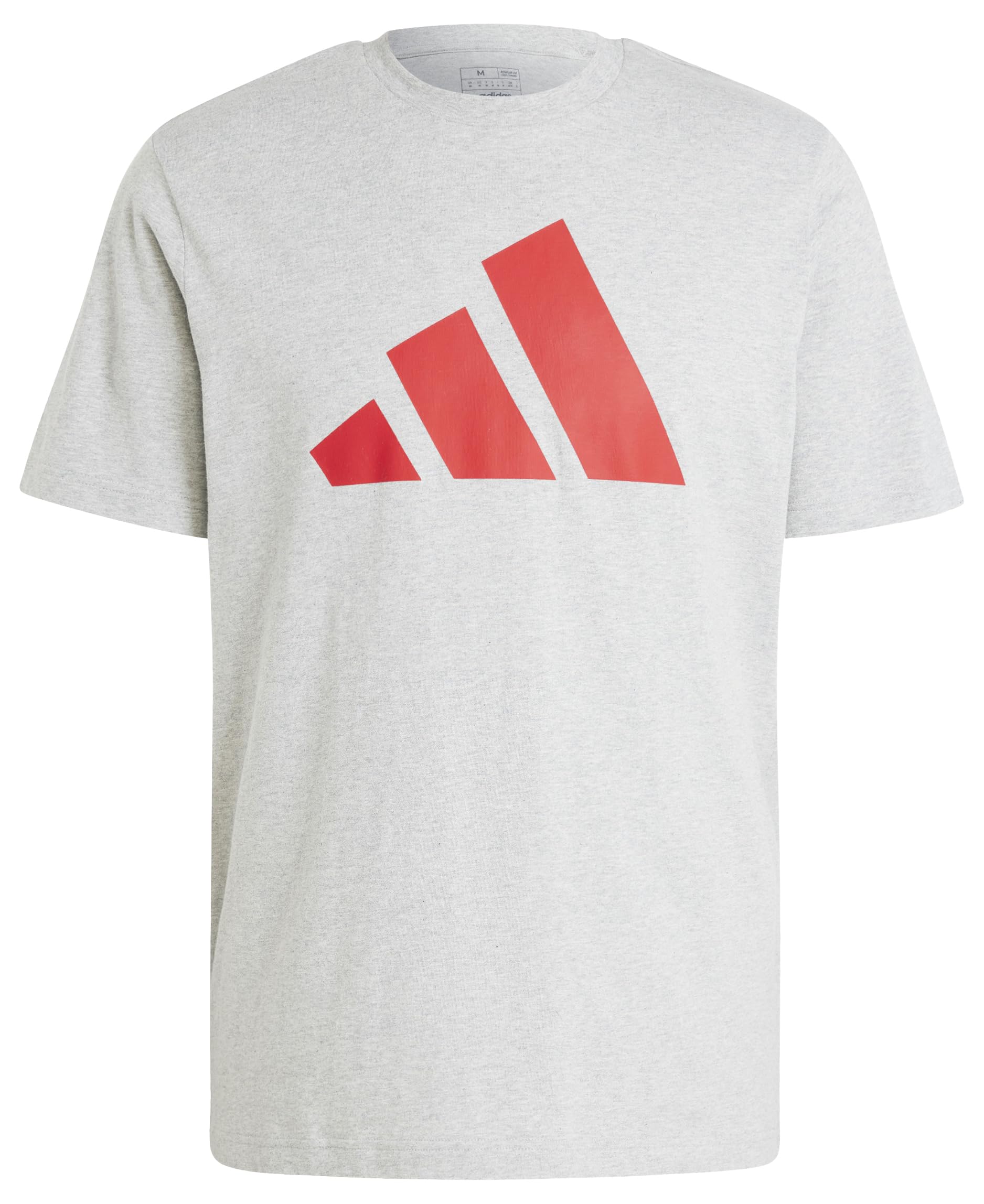 adidas Men's PWR 3 Graphic TEE, Medium Grey Heather, S Tall