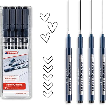 edding 1880 Drawliner Set, 4-Pens