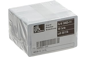 Zebra 104523-111 Plastic Sheets for Vivid, Long-Lasting Prints