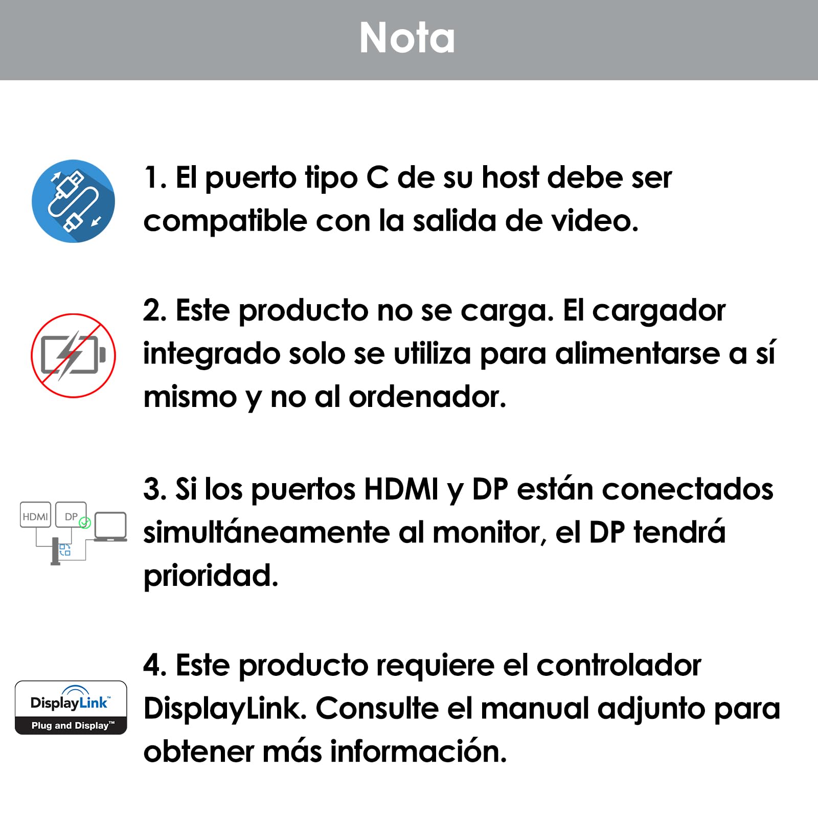 WAVLINK Estación de Acoplamiento Displaylink USB-C Universal con 2 Puertos HDMI y DP, Gigabit Ethernet, 6 Puertos USB 3.0, Audio, micrófono, Compatible con Mac OS y Windows