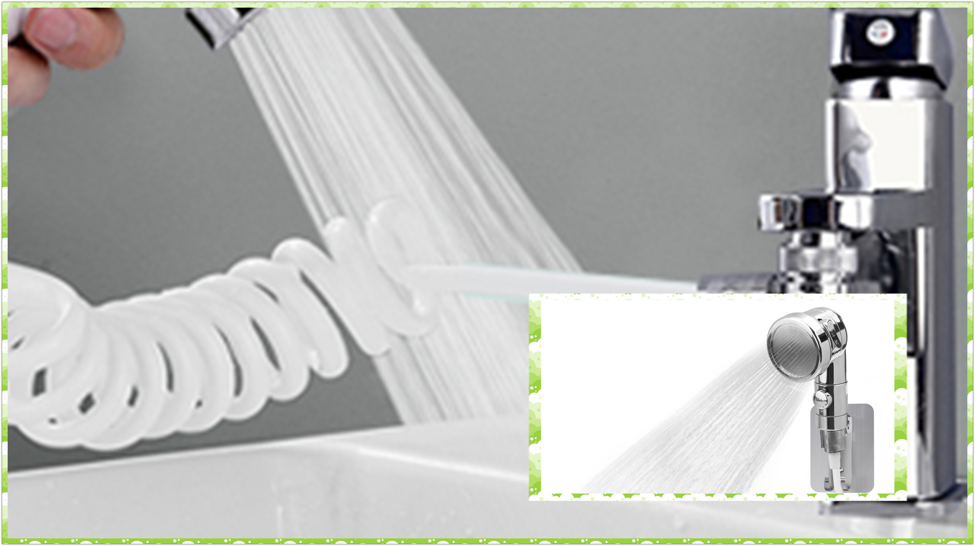 Doccetta Per Lavandino Con Tubo Estensibile - 3 Modalità Di Spruzzo Per Lavaggio Capelli, Anziani E Animali