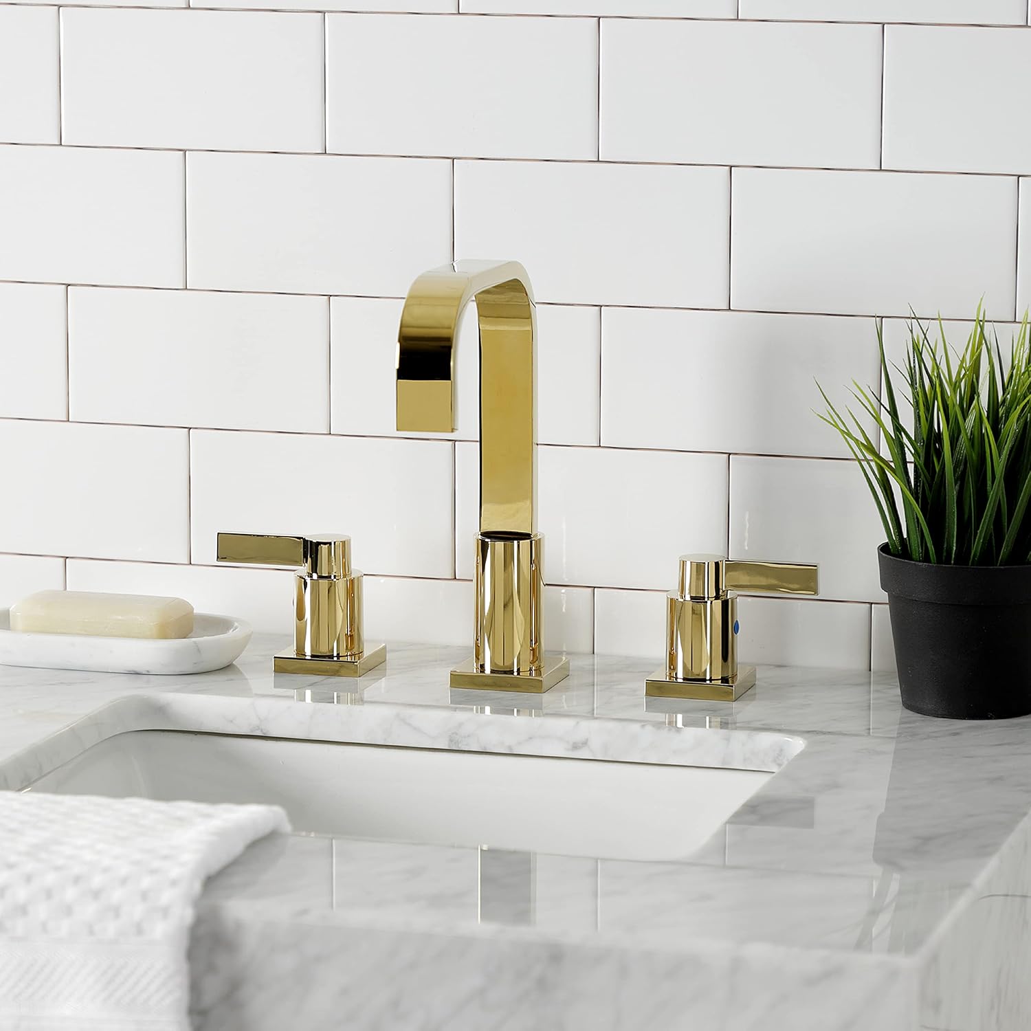 Kingston Brass CC43102DLLKB30 Trimscape Modern Plumbing Sink Trim Kit with Bottle Trap in Polished Brass