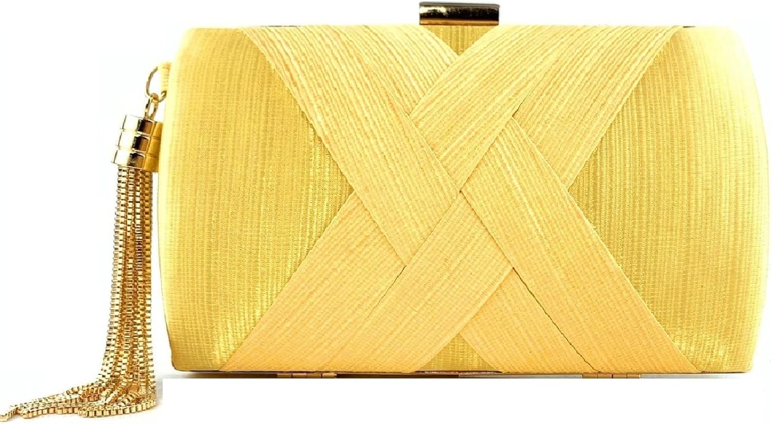 Women's Elegant Tassel Pendant Silk Evening Bag Clutch Purse for Bride Wedding Prom Night Out Party