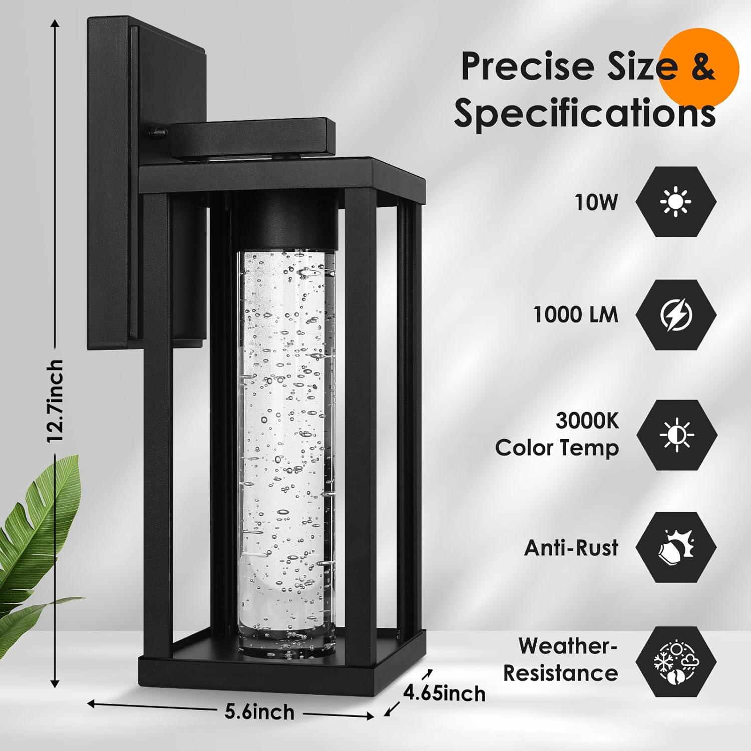 Dimensions of Brightever A0312 Outdoor Wall Light
