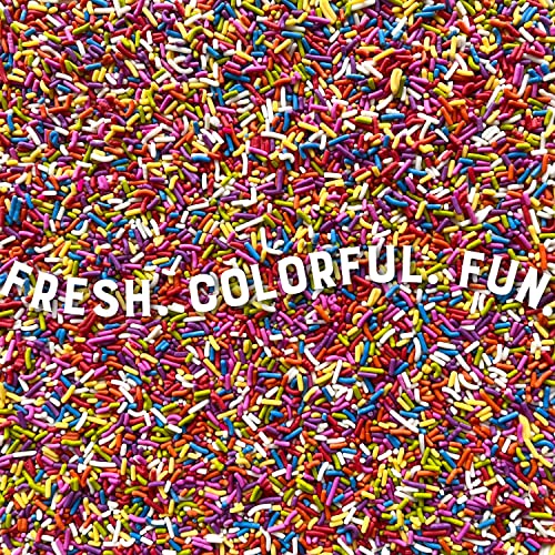 Judee's Natural Rainbow Sprinkles 4 Oz - Gluten-Free And Nut-Free - Brighten Up Your Baked Goods - Great For Cookie And Cake Decoration - Use For Baking And As Dessert And Ice Cream Toppings #TOP3