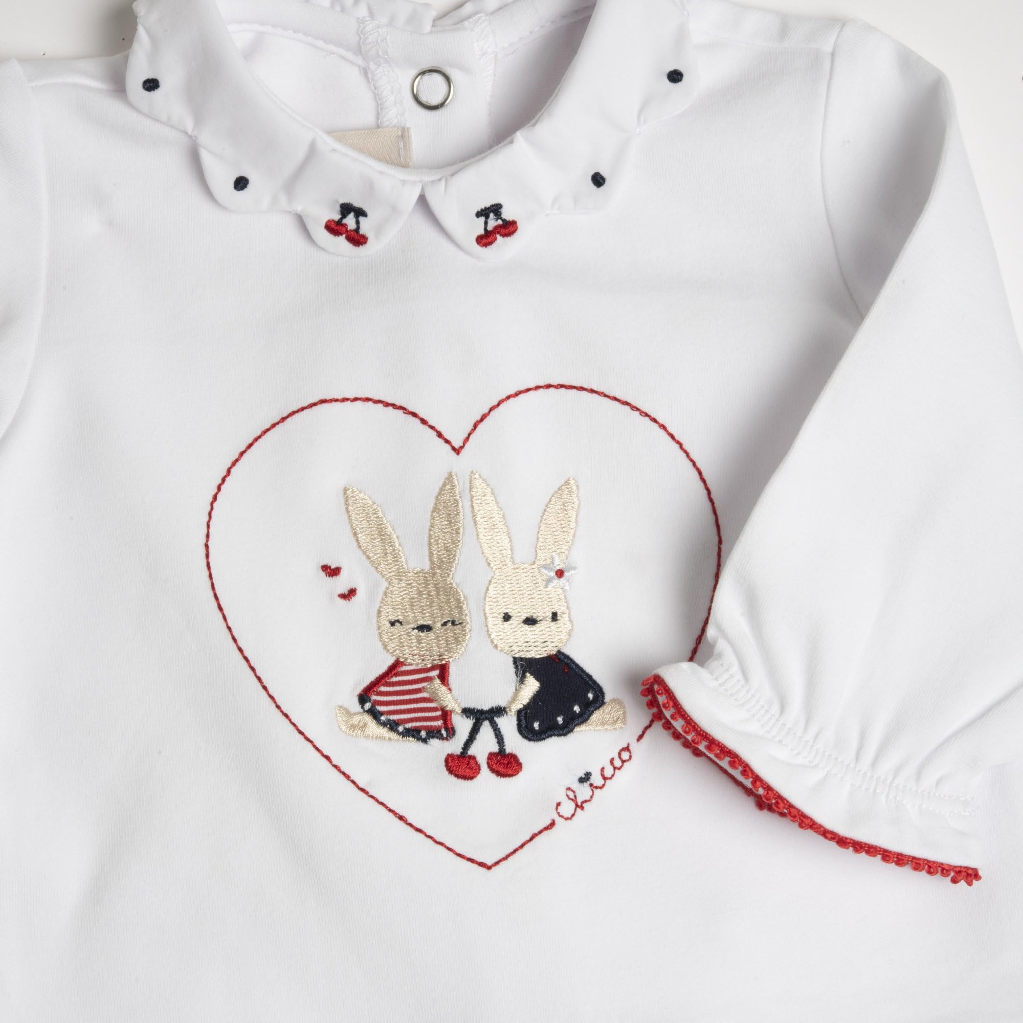 Chicco, Compleet voor Pasgeboren Meisje met T-shirt en Korte Broek/Broekje en Sokjes, met Knopen op de Achterkant, Zachte Pasvorm, van Katoen, Machinewasbaar, 0-24 Maanden, Entworfen in Italien