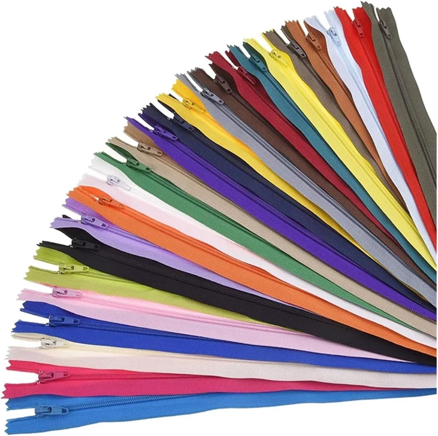 80 Pcs Invisible Nylon Zippers, Spiral Suitable for DIY Tailoring and Sewing