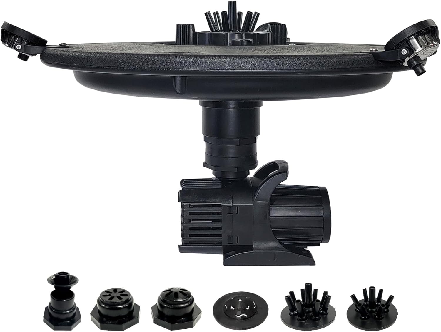 HALF OFF PONDS Floating Fountain, 1/3 HP Pond Aerator, 100 ft Cord, 5,200 GPH Water Pump, 9 Spray Patterns, White LED Lights, Energy-Efficient, for Ponds & Water Gardens